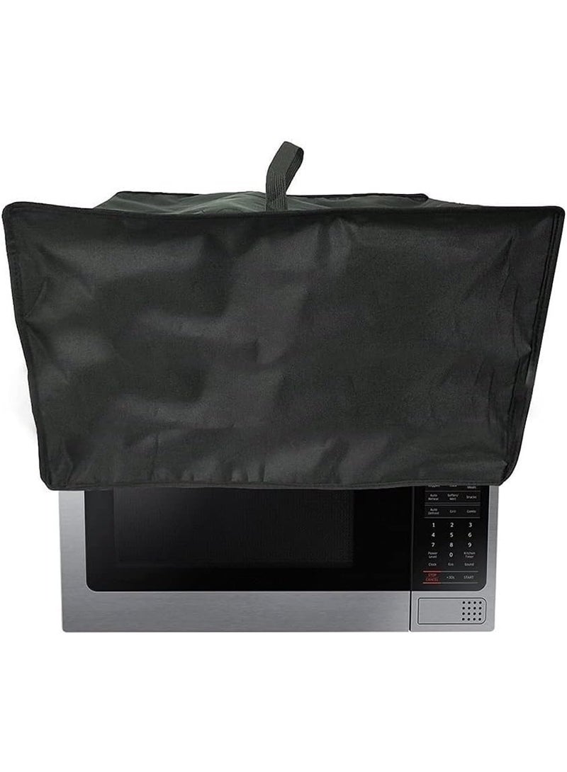 سيوسي Microwave Dust Cover with Handle, Waterproof Oven Protector, Breathable Fabric Dust-Proof Cover for Microwave, Toaster Oven & Kitchen Appliances, Appliance Storage Bag (Black, 50×32×40cm) - Image 5